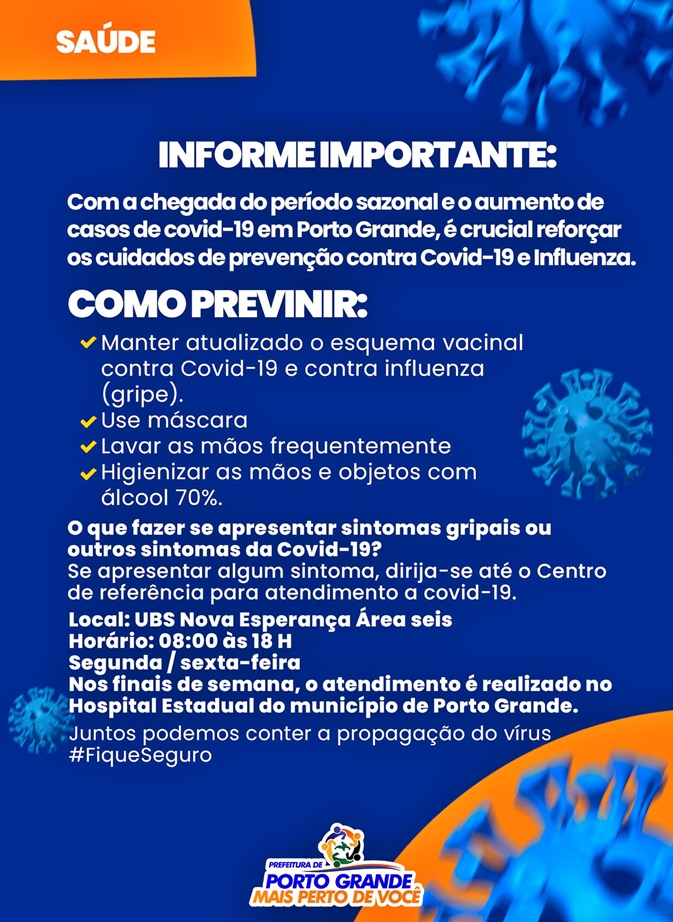 INFORME IMPORTANTE - SAÚDE MAIS PERTO DE VOCÊ